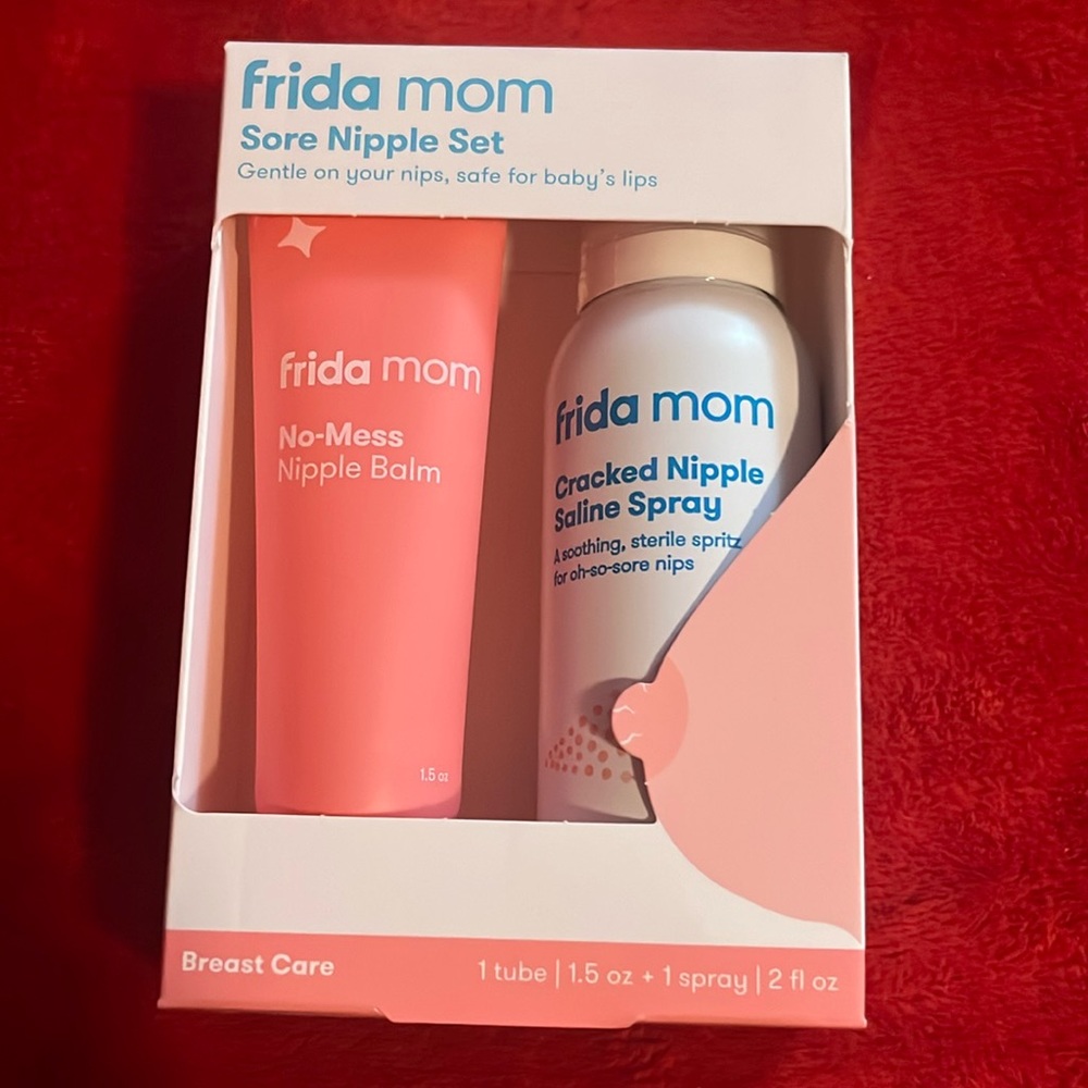 Frida Mom Sore Nipple Set - Balm & Saline Spray for Breast Care